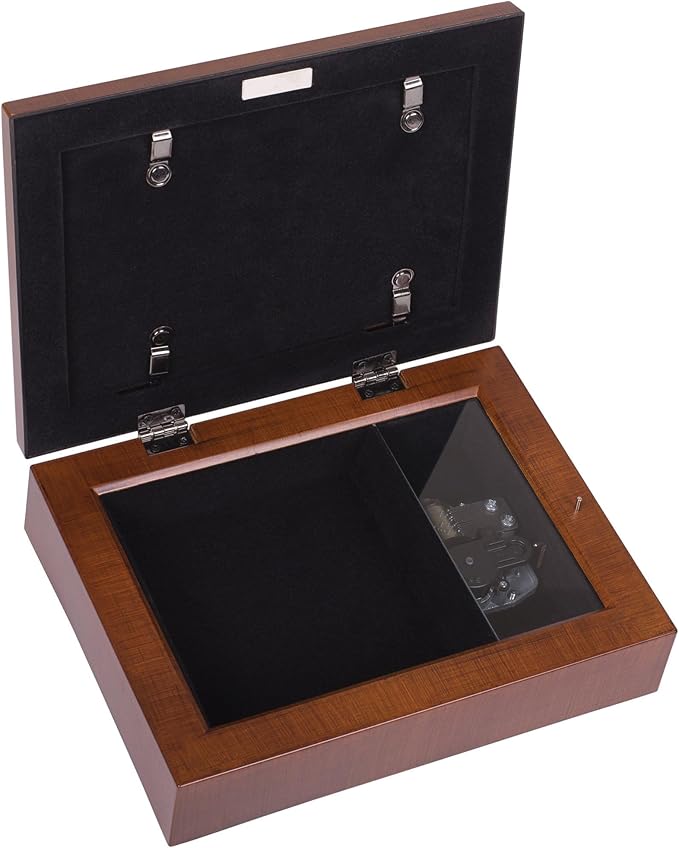 Cottage Garden Cats Grey Brown Kittens in Basket Woodgrain Rope Trim Music Box Plays You are My Sunshine