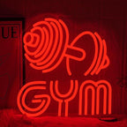Dumbbell Neon Sign Barbell Gym Neon Signs Gym Letter Neon Light Gym Red Barbell Neon Light Sign for Sports Room, Decor Club,Party Bar,Fitness Club Decoration(Red)