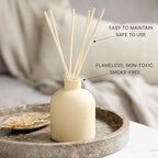 Craft & Kin Reed Diffuser for Home & Bathroom – Neroli & Jasmine Reed Diffuser Set with Fragrance Sticks, Long-Lasting Alcohol-Free Scent, Fall Earthenware Collection, 6.7oz