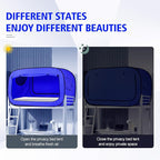 Bed Tent Full Bed Canopy Portable Dream Tent for Adult Indoor Sleeping Tents with 2 Doors Breathable Private Space Tents, Blue