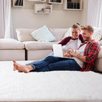 10x12 Area Rug Living Room: Large Shag Rug 10x12 for Living Room - White Area Rug 10 X 12 Soft Plush Shaggy Fuzzy Modern Indoor Carpet for Bedroom.