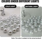 White Vase Filler | 150PCS Pearls Bead for Centerpieces Vases | 8/14/20 mm No Hole Beads, Fake Pearls for Wedding Birthday Theme Party Table Centerpieces Decor