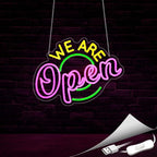 We Are Open Neon Sign, Neon Signs for Wall Decor Neon LED Signs Room Neon Light Up Signs Home Decor for Business Restaurant Cafe Club Party Bar Shop USB Operated