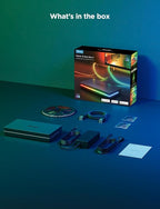 Govee HDMI 2.1 Sync Box 2, AI Sync Box with TV Backlight, Supports 8K@60Hz, 4K@144Hz, VRR and ALLM, Works with Matter and Alexa, RGBIC LED Light Strip for 55-65 inch TVs, 75 LEDs/m