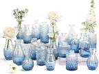 22 Pack Bud Vase in Bulk - BEAHOT Blue Flower Vases for Wedding Decorations, Glass Vase for Table Decorations, Small Vase for Home, Mother's Day, Centerpieces, Party, Office (Blue Gradient)