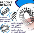 150 Pack Spiral Binding Coils, 4:1 Pitch Plastic Binding Coils Kit, 6 Different Sizes Spiral Coils for Binding 1/4", 5/16", 3/8", 1/2", 5/8", 3/4", Black Binding Spirals