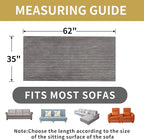 HAOMAIJIA Waterproof Couch Cover for Dogs Washable,Fuzzy Pet Couch Covers for Sofa,Thick Soft Dog Bed Cover Non-Slip Couch Covers for 3 Cushion Couch Sofa Pet Friendly (Grey, 35" x 62")