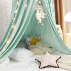 Kertnic Decor Canopy for Kids Bed, Soft Smooth Playing Tent Canopy Girls Room Decoration Princess Castle, Dreamy Mosquito Net Bedding, Children Reading Nook Canopies in Home (Green)