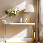 Oneach 25.75" Modern Table Lamp Set of 2, Bedside Lamps with USB Ports, Brass Gold Nightstand Lamps Set for Living Room Bedroom House Bedside Home Office Family