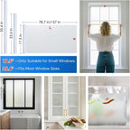 Homein Frosted Glass Window Privacy Film with Tools UV Blocking Privacy Film for Glass Windows, Static Cling No Glue Removable Reusable Anti Glare for Home Day and Night, Pure 23.6x157.4 inch