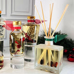 LOVSPA Reed Diffuser Set, Snow Pine Scented Oil Diffuser with Sticks, Home Fragrance Accessories for Bathroom Shelf Decor, Aroma Diffusers for Home or Office Desk, USA Made