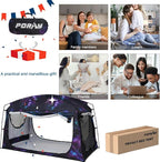 Bed Tent,Portable Privacy Sleeping Bed Canopy,Blackout 90% Drapes for Kids and Adult,Indoor Space Tent with Breathable Large Mesh Windows