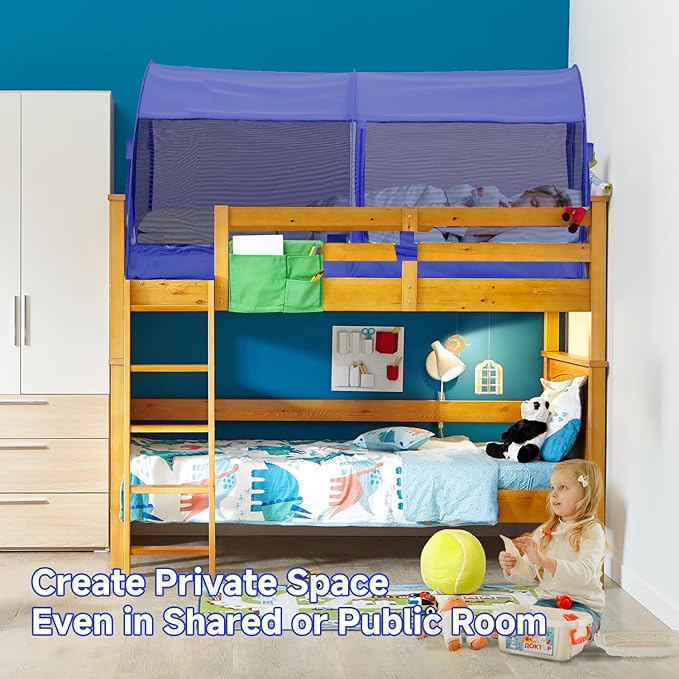 LEEDOR Bed Tent Dream Tents Bed Canopy Shelter Cabin Indoor Privacy Warm Breathable Pop Up Twin/Full/Queen for Kids and Adult Patent Pending(Mattress Not Included)