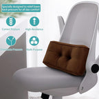 Lumbar Support Pillow for Office Chairs, Back Support Pillow for Lower Back Pain Relief, Soft & Good Support Corduroy Desk Lumbar Cushion, Small (Brown)