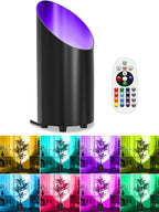 ZUCKEO Indoor Uplighting RGB Floor Can Light LED Spotlight Uplights, 5W Indoor Color Changing Spot Light GU10 Bulb Accent Up Lighting for Plant Corner Christmas, 5.25FT Plug in Cord & Switch, 1 Pack