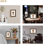 AELS 5x7 Inch Vintage Picture Frame, Elegant Antique Photo Frames with Glass Front, Photo Display, Tabletop Wall Hanging, Gift Ideas, Black with Gold Trim