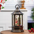 Musical Christmas Snow Globe Lantern Lighted Nutcracker Suite Scene Christmas Tree Water Lantern with Swirling Glitter Decoration