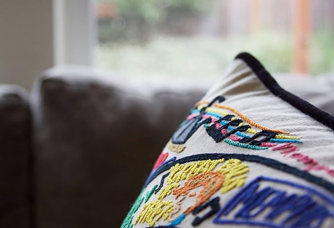 Catstudio Memphis Embroidered Decorative Throw Pillow