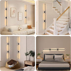 53.2 Inch Wall Lights, 360°Rotatable Wall Sconce, 3 Color Temperatures, Plug-in Dimmable Wall lamp for Bedroom, Living Room（1 Pack）