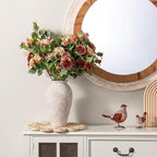 Ceramic Flower Vase Home Decor - Large Tall Farmhouse Table Vases Rustic Vintage Living Room Kitchen Bedroom Decorations for House Book Shelf Office Coffee Desk Dining Fireplace (11" Retro)