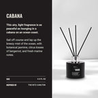 Cabana Reed Diffuser Set, Luxury Hotel Inspired Home Diffuser with Hints of Marine, Bergamot, and Jasmine, Lasting 4 Month Longevity, 100mL
