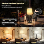 Cordless Table Lamp,5000mAh Rechargeable Battery Operated Desk Lamp,3 Colors & 7 RGB Stepless Dimmable,Portable Wireless Touch Bedside Night Light for Restaurant,Home,Decor Party,Flaxen Shade