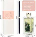 Reed Diffuser Set, 5 fl oz Spring Bloom Scented Oil Diffuser, Home Fragrance with Cotton Reed Sticks for Bedroom, Office, Bathroom Shelf Decor & Gifts