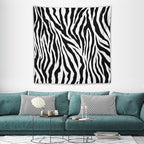 HZOHNAGO Zebra Print Tapestry Nature Wild Animals Black and White Stripe Printed Wall Tapestry Painting Wall Hanging for Bedroom Living Room Dorm 60" W x 60" H
