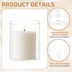 uxcell Hurricane Candle Holder (H:4.7" OD:4"), Pillar Floating Candles Holder Clear Glass Cylinder Flower Vases for Table Centerpiece Wedding Party Home Decoration 2Pcs