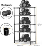 1250 lbs Storage Shelving Utility Shelving Unit 5-Tier Utility Shelving Unit Steel Organizer Wire Rack for Home,Kitchen,Office (13.7" D x 23.6" W x 62.4" H)