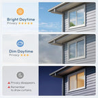 rabbitgoo Window Tint for Home One Way Privacy Window Film See Out Not in Heat UV Blocking Reflective Removable Static Cling Mirror Decorative House Glass Covering, Black Silver, 29.5 Inch X 6.5 Feet