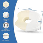 Knee Pillow for Side Sleepers, Knee Pillow - Soothing Pain Relief for Sciatica, Back, HIPS, Knees, Joints Pain, Memory Foam Leg Pillow Pregnancy Pillow Removable and Washable Cover (white)