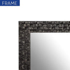 Bathroom Wall Mirror, Decorate Bathroom Mirrors for Wall, Rectangle Modern Bathroom Wall Mounted Mirror Vertical or Horizontal Hanging for Living Room (Black 24“ X 40")