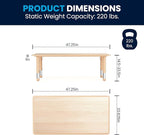 Flash Furniture Wren Adjustable Classroom Activity Table for School and Home, Plastic Activity Table for Kids, 23.625" W x 47.25" L, Natural