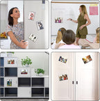 Magnetic Picture Frame 2.5X3.5,Black 10 Pieces,Wallet Size Photo Magnets Sleeves for Refrigerator