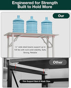 Frylr Small Folding Computer Desk – 35.8 Inch Portable Table for Craft and Study, Lightweight Desk for Small Spaces, Foldable Laptop Table Built-in AC/USB Outlets for Convenience, White Ash