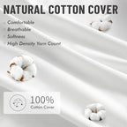 MIULEE 12x20 Pillow Inserts,Set of 2 100% Virgin Microfiber with Cotton Cover Throw Pillows for Couch Sofa and Bed