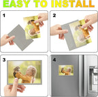 Sliver-Grey Magnetic Picture Frame 4X6 for Refrigerator 10 Pack,Photo Magnets Sleeves