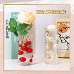 300Pcs Vase Filler Ivory No Hole Faux Pearl Beads for Vase Filling Decorations, Candle Centerpieces, Wedding Centerpieces, Home Party Decor (8/14/20mm)