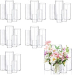 30pcs Glass Vase Cylinder Vases for Centerpieces Small Flower Glass Vases Home Decor Centerpiece Table Clear Flower Vase Decorations for Wedding＆Holiday 4,6,7.5,8,10 Inch Tall