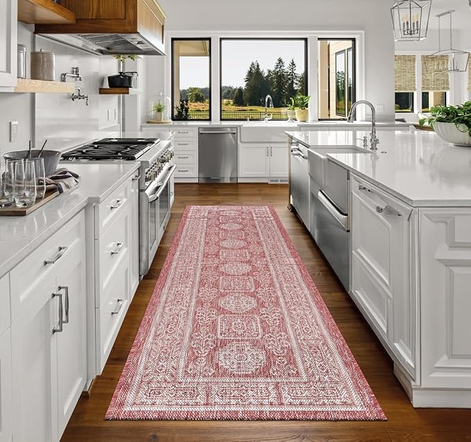 Keen Home Design Terrace Outdoor Runner Rug - 2x12 Washable Indoor/Outdoor Rug for Patio, Kitchen, Balcony, Beach, Garden, Deck and Porch, Size: 2'2"x11'10"