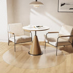 Clear Plastic Floor Mat for Under Dining Table, 4ft Round No Slip Waterproof Vinyl Area Rug for Home, Anti-Spill Hard Floor Protector Cover for Living Room, Splat Mat for Under High Chair