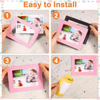 36 Pack 4 x 6 Inch Colorful Magnetic Photo Frames - Reusable magnetic frames for refrigerator for Back to School, Classroom, Office, Home, Back to Locker (Multiple Colors)