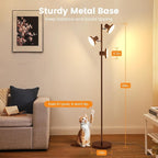 36W LED Tree Floor Lamp, Modern Dimmable Standing Lamp with Remote & Touch Control, 4 Color Temperatures, 3 Rotatable LED Light Floor Lamps for Living Room, Bedroom, Office