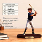 Personalized 3d Effect Baseball Player Cartoon Photo Figurine Customized Desktop Decoration For Home Office Bedside Table Decoration,Giving Christmas Desktop Decoration To Fathers,Sons,And Baseball Enthusiasts (Baseball cartoon)