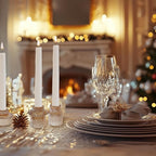 Double Sided Vintage Ribbed Taper Glass Candle Holders,Tea Candle Holder for Table Centerpieces, Wedding Decorations and Dinner Parties (Gold, 6PCS)