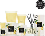 NEST New York Reed Diffuser, Sunlit Yuzu & Neroli - 5.9 fl oz - Fragrance for Up to 90 Days - Reusable, Refillable Glass Holder - Includes 8 All-Natural Reed Sticks - Flame Free