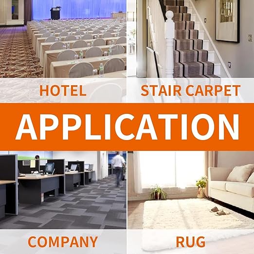 TAPEBEAR Carpet Tape Double Sided 4Inch x 30Yards, Heavy Duty Rug Gripper Anti Slip Anti Curling Floor Tape Residue-Free, Two Sided, Removable, Waterproof for Area Rugs, Mats, Strong Hold for Tile