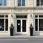 GreenShip 27" Tall Planters, Set of 2 – Black Outdoor Planter for Front Porch & Tall Plants, Weather-Resistant, with Drainage Hole & Rubber Plug (No Plants Included) (Black-2pcs)