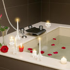 30 Pcs Glass Candlestick Holders Tealight Candle Holders, Double Side Taper Candle Holders for Dining Table Decor Birthday Centerpiece Wedding, Clear